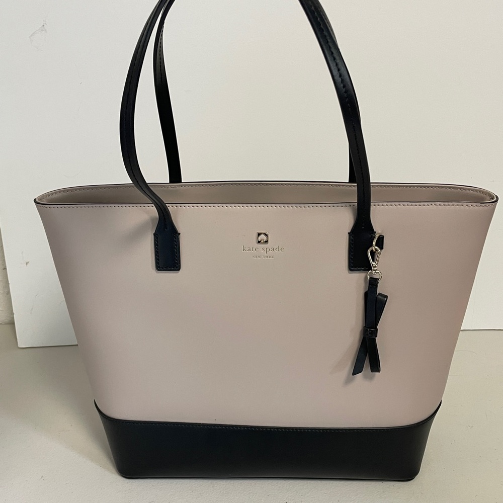 Kate Spade Large Tote Bag, Taupe/Black